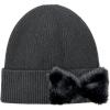 imageCC Faux Fur Bow Winter Beanie for WomenBlack