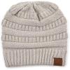 imageCC Hatsandscarf CC Exclusives Solid Color Beanie Tail HatYarnwarm Grey Mix