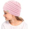 imageCC Hatsandscarf Kids Beanie Ages 25 Warm Chunky Thick Stretchy Knit Slouch Beanie Skull Hats YJ847KIDSPale Pink