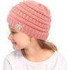 imageCC Hatsandscarf Kids Beanie Ages 25 Warm Chunky Thick Stretchy Knit Slouch Beanie Skull Hats YJ847KIDSPeach