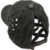 imageCC Kids 25 Ponytail Messy Buns Ponycaps Baseball Visor Cap HatBlack