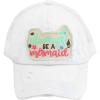 Criss Cross Distressed Always Be a Mermaid White