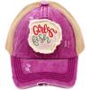 Criss Cross Distressed Girls Fish Too Grape