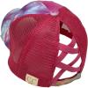 Criss Cross Distressed Tie Dye Hot Pink