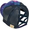 Criss Cross Distressed Tie Dye Navy