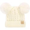 Matching Faux Fur Pom Ivory