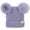 Matching Faux Fur Pom Lavender