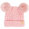 Matching Faux Fur Pom Pale Pink
