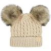 Natural Faux Fur Pom Beige