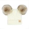 Natural Faux Fur Pom Ivory