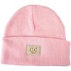 imageCC Kids Childrens Winter Knit Plain Cuff Skull Cap Beanie HatPale Pink