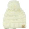 imageCC Kids Cute Warm and Comfy Pom Pom Childrens Knit Ski Beanie HatIvory