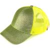 imageCC Kids Ponytail Caps Messy Buns Trucker Plain Baseball Cap BT6KIDSLime