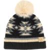 imageCC Kids Southwest Pattern Fur Pom Beanie for Boys Girls  Comfortable Soft Warm Children Youth Knit Skully Hat with Faux PomBlack