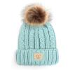 Cable Knit Faux Fur  Mint