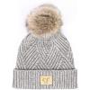 Criss Cross Faux Fur  Light Melange Gray Mix