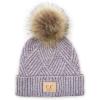 Criss Cross Faux Fur  Periwinkle Mix