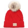 Criss Cross Faux Fur  Red