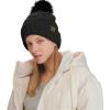 imageCC Knit Beanie Hat  Fuzzy Fleece Lined Warm Winter Hat for Women Soft Stretchy Slouchy Knit Cap Cold Weather BeanieBlack  Black Pom