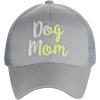 imageCC Ponycap Color Changing 3D Embroidered Quote Adjustable Trucker Baseball CapDog Mom  Gray