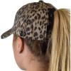 imageCC Ponycap Criss Cross Messy Bun Side Button for Mask Adjustable Baseball CapBaby Leopard