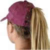 imageCC Ponycap Criss Cross Messy Bun Side Button for Mask Adjustable Baseball CapBerry
