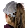 imageCC Ponycap Messy High Bun Ponytail Adjustable Mesh Trucker Baseball Cap Hat Gray