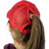 imageCC Ponycap Messy High Bun Ponytail Adjustable Mesh Trucker Baseball Cap Hat Red