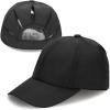 imageCC Ponycap Messy High Bun Ponytail Adjustable Trucker Baseball Cap HatBlack