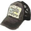 imageCC Ponytail Criss Cross Messy Buns Ponycaps Baseball Cap Dad Trucker Mesh Hat Distressed Patch Tequila Lime Sunshine Black