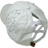 imageCC Ponytail Criss Cross Messy Buns Ponycaps Baseball Cap Dad Trucker Mesh Hat Solid Basket Weave White