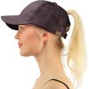 imageCC Ponytail Messy Buns Trucker Ponycaps Plain Baseball Visor Cap Dad Hat Charcoal