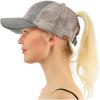 imageCC Ponytail Messy Buns Trucker Ponycaps Plain Baseball Visor Cap Dad Hat Glitter Gray