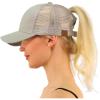 imageCC Ponytail Messy Buns Trucker Ponycaps Plain Baseball Visor Cap Dad Hat Gray
