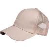 imageCC Ponytail Messy Buns Trucker Ponycaps Plain Baseball Visor Cap Dad HatKhaki