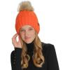 imageCC Thick Cable Knit Faux Fuzzy Fur Pom Fleece Lined Skull Cap Cuff BeanieTigerlily