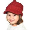 imageCC Toddler Trendy Warm Oversized Chunky Soft Oversized Ribbed Slouchy Knit Hat with Visor BrimRed