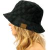 Terry Cloth Checkered Black