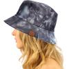 imageCC Unisex Packable Bucket Sun Beach Pool Fisherman HatTie Dyed BlackGray