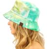 imageCC Unisex Packable Bucket Sun Beach Pool Fisherman HatTie Dyed MintLime