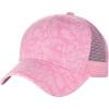 imageCC Unisex Tie Dye Pattern Front Panel Adjustable Mesh Trucker Baseball CapPink