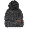 Fuzzy Cable Knit Black