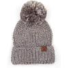 imageCC Unisex Warm Soft Knit Pom Beanie HatFuzzy Light Gray