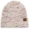 imageCC Unisex Warm Soft Recycled Yarn Skully Beanie2 Way Cuff Beige