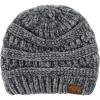 imageCC Womens Chenille Soft Warm Thick Knit Beanie Cap HatLight Mel Grey