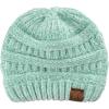 imageCC Womens Chenille Soft Warm Thick Knit Beanie Cap HatMint