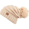 imageHatsandscarf CC Exclusives Unisex Oversized Slouchy Beanie with Pom HAT100POM Amazon New Beige