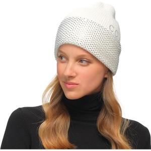 imageCC American Flag Rhinestone Beanie for Women Unisex  Sustainable Recycled Yarn Stretchable Soft Warm Knit Winter Skully HatRhinestone Netwhite