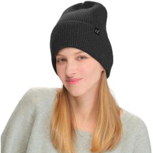 imageCC Beanie Mens and Womens Insulated Knit Cuffed BeanieCharcoal Grey