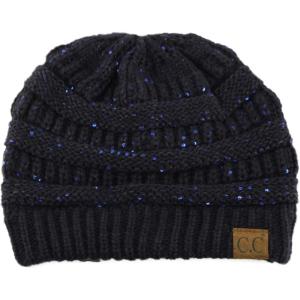 imageCC Classic Winter Fall Trendy Chunky Stretchy Cable Knit Beanie HatSequins Navy